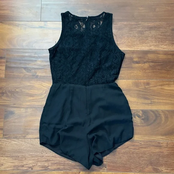 Saie Black Lace Romper, Size Small - Picture 6 of 6